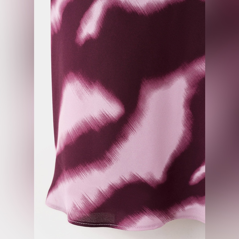 NWT MANGO A-Line Animal-Print Dress in Lilac - Picture 7 of 13